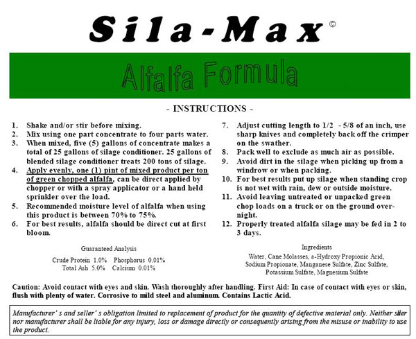 Sila-Max Silage Conditioner